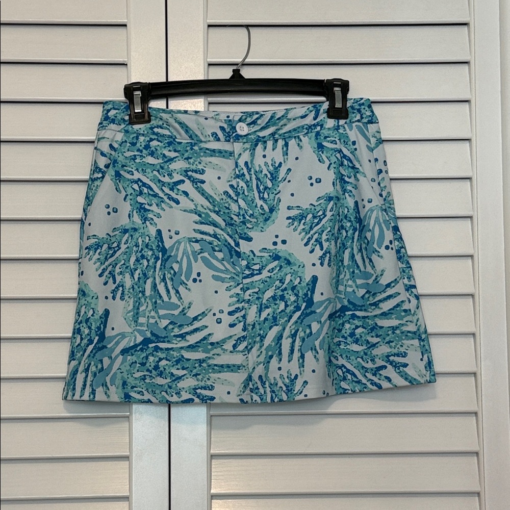 Top It Off Coral Patterned Women's Skort